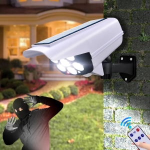 Solar Powered Security Light with Simulation Dummy Camera