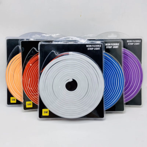 12V DC Neon Strip Light - 5m LED Rope Light Waterproof IP67 12