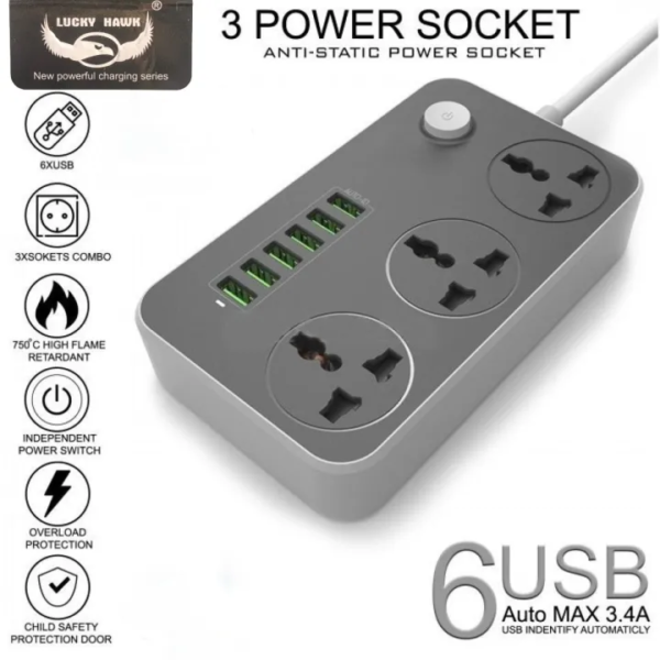 Lucky Hawk 6USB3 Power Socket Power Code